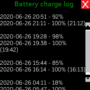 Battery log