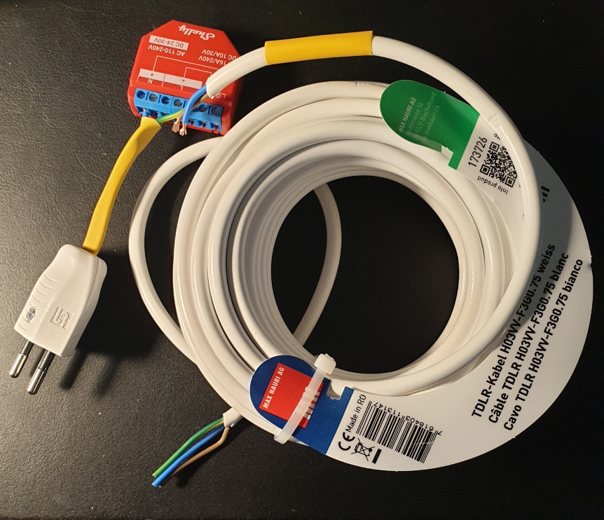 10 m cabling 0.75 and connections