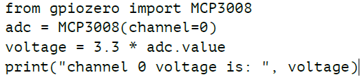 GPIO Zero code to read analog input