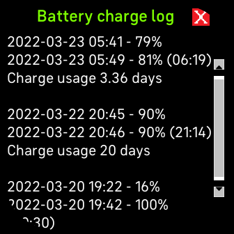 Battery log